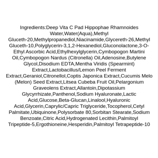 medicube-deep-vita-c-pad-ingredients