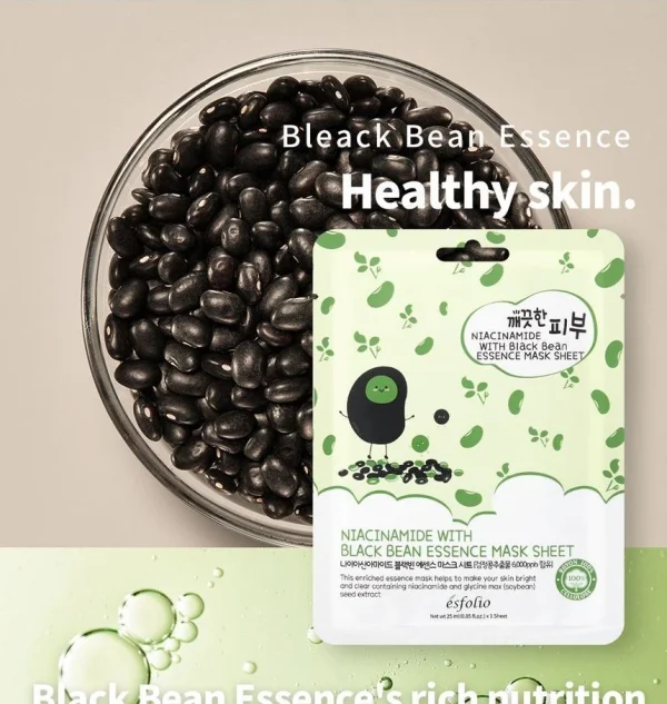 esfolio-niacinamide-black-bean-essence-mask-sheet-pic-1