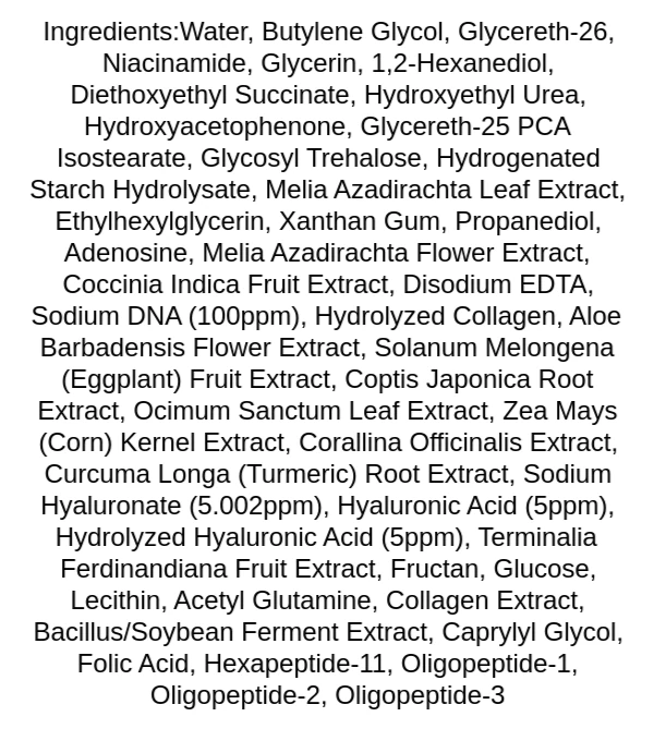anua-pdrn-100-hyaluronic-acid-glow-pad-ingredients