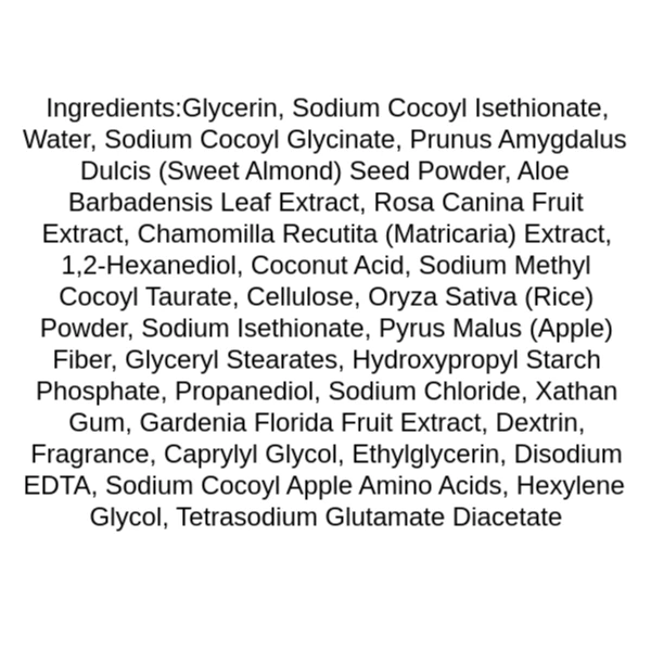 arencia-fresh-rosehip-rice-mochi-cleanser-ingredients