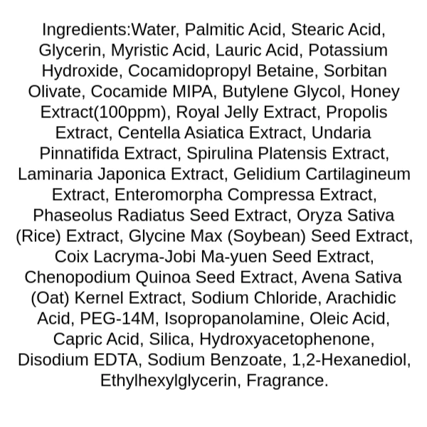 esfolio-pure-skin-honey-cleansing-foam-ingredients