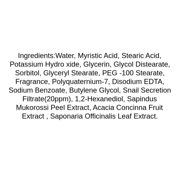 fortheskin-snail-whip-foam-cleansing-ingredients