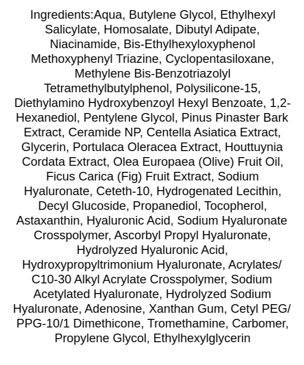 isntree-hyaluronic-acid-watery-sun-gel-spf50-pa-ingredients
