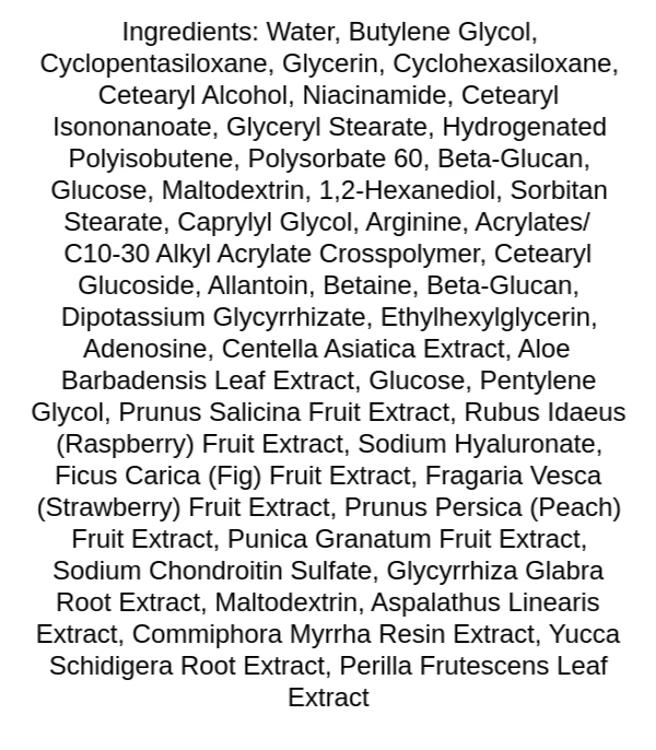 iunik-beta-glucan-daily-moisture-cream-ingredients
