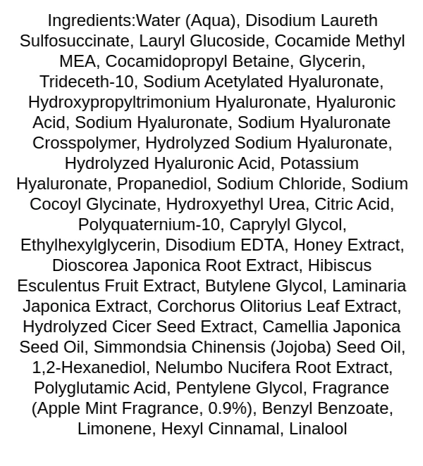 laferme-low-ph-body-wash-apple-mint-ingredients