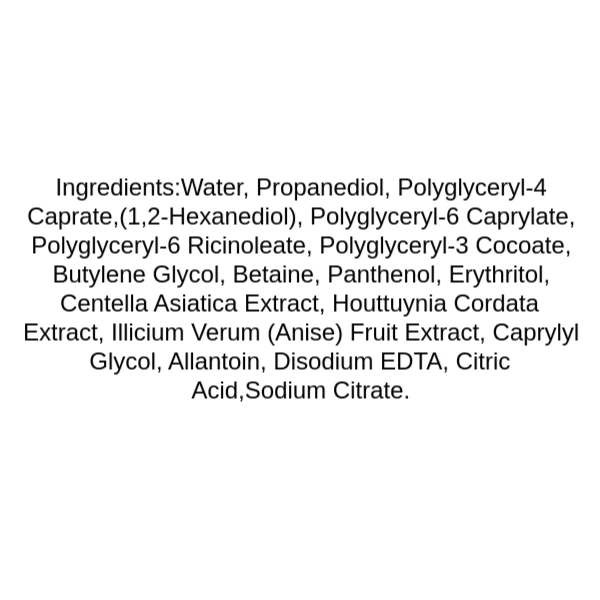 mixsoon-centella-cleansing-water-ingredients