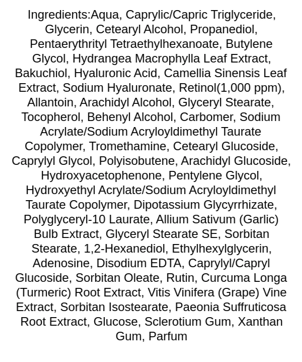 purito-timeless-bloom-retinol-spot-cream-ingredients