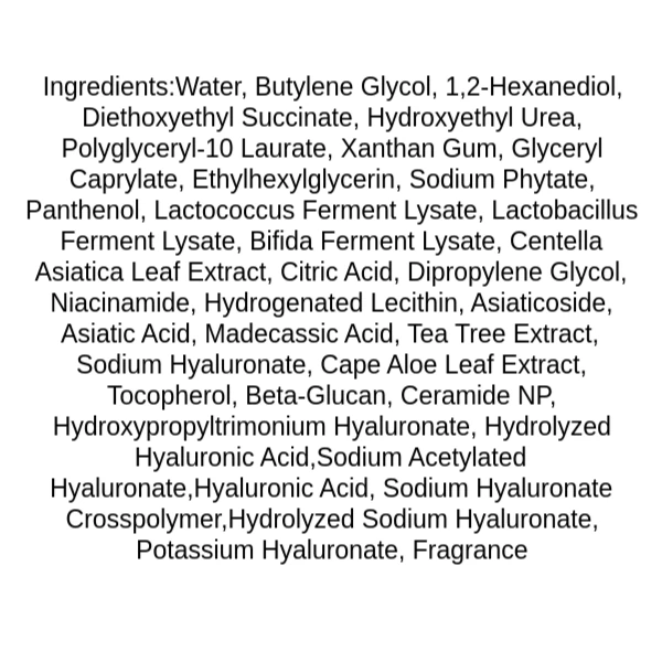 tocobo-cica-calming-aqua-pad-ingredients