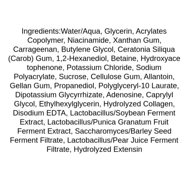 mixsoon-bean-collagen-hydrogel-mask-ingredients