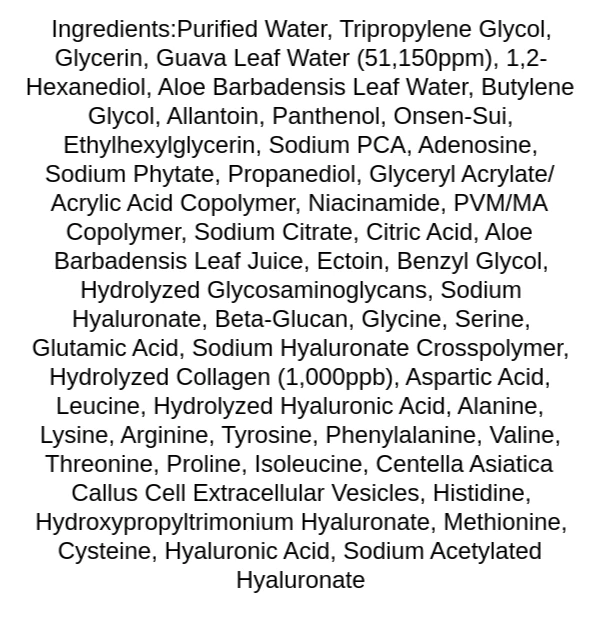 benton-guava-moisture-collagen-facial-mist-ingredients